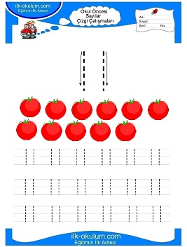 Çocuklar İçin Çizgi Çalışma Sayfaları 